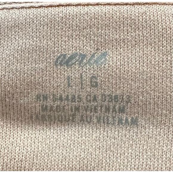 Aerie Fleece Of Mind Cropped Polo Sweatshirt Pink Collared Oversized Size L - Picture 8 of 9